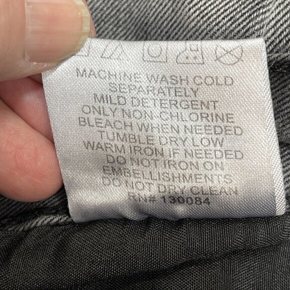 AKADEMIKS Black Wash Distressed Skinny Jeans Size 7 Low-Rise Embroidered Hip-Hop - Picture 10 of 16